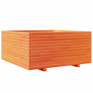 vidaXL Garden Planter Wax Brown 100x100x49.5 cm Solid Wood Pine