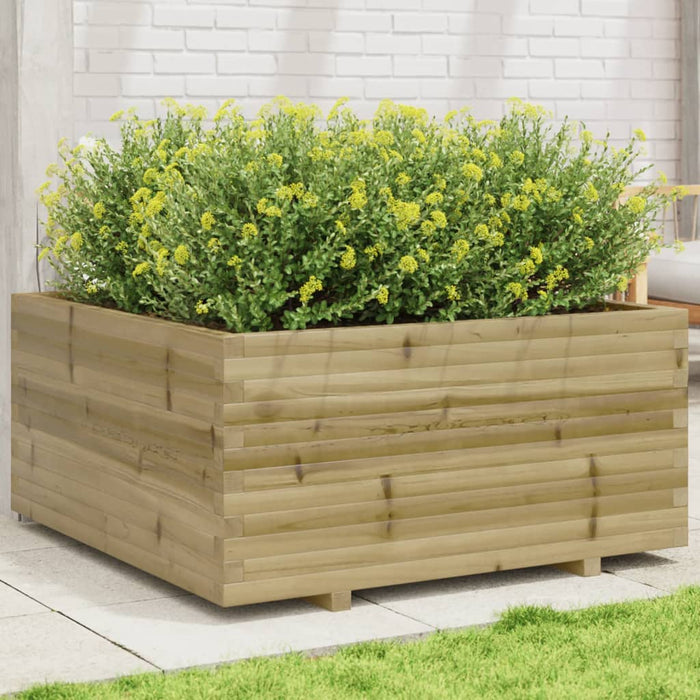 vidaXL Garden Planter 100x100x49.5 cm Impregnated Wood Pine