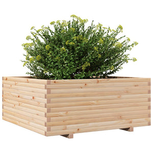 vidaXL Garden Planter 110x110x49.5 cm Solid Wood Pine