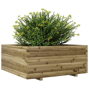 vidaXL Garden Planter 110x110x49.5 cm Impregnated Wood Pine