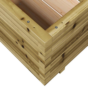 vidaXL Garden Planter 110x110x49.5 cm Impregnated Wood Pine