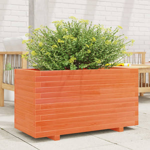 vidaXL Garden Planter Wax Brown 90x40x49.5 cm Solid Wood Pine