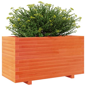 vidaXL Garden Planter Wax Brown 90x40x49.5 cm Solid Wood Pine