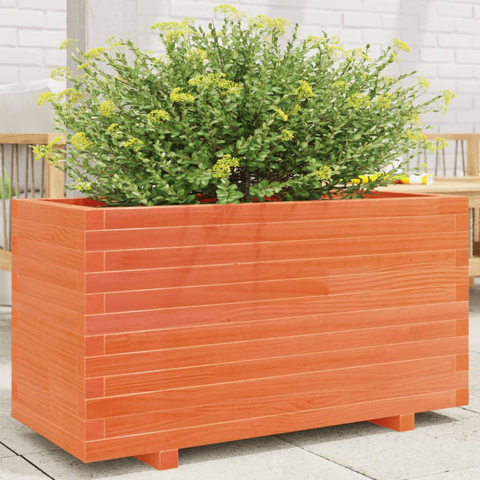 vidaXL Garden Planter Wax Brown 90x40x49.5 cm Solid Wood Pine