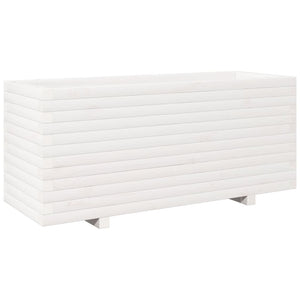 vidaXL Garden Planter White 110x40x49.5 cm Solid Wood Pine