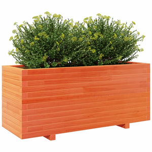 vidaXL Garden Planter Wax Brown 110x40x49.5 cm Solid Wood Pine