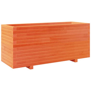 vidaXL Garden Planter Wax Brown 110x40x49.5 cm Solid Wood Pine