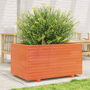 vidaXL Garden Planter Wax Brown 90x60x49.5 cm Solid Wood Pine