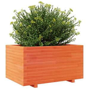 vidaXL Garden Planter Wax Brown 90x60x49.5 cm Solid Wood Pine