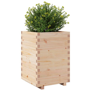 vidaXL Garden Planter 50x50x72.5 cm Solid Wood Pine