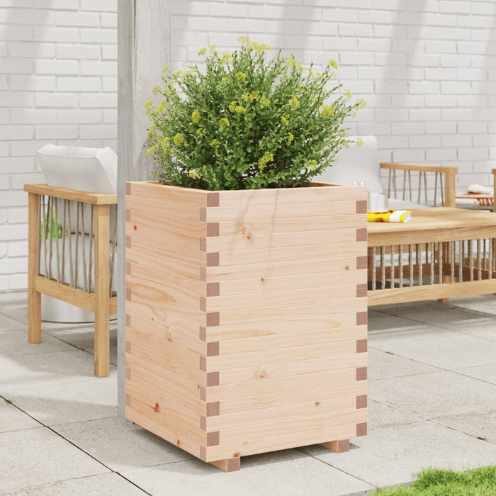 vidaXL Garden Planter 50x50x72.5 cm Solid Wood Pine