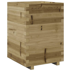 vidaXL Garden Planter 50x50x72.5 cm Impregnated Wood Pine