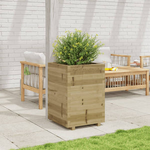 vidaXL Garden Planter 50x50x72.5 cm Impregnated Wood Pine