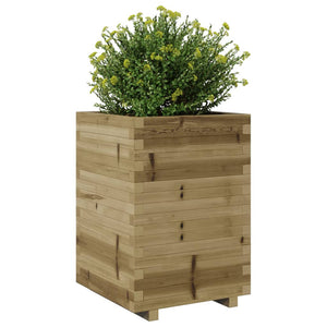 vidaXL Garden Planter 50x50x72.5 cm Impregnated Wood Pine