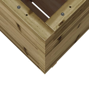 vidaXL Garden Planter 50x50x72.5 cm Impregnated Wood Pine