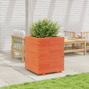 vidaXL Garden Planter Wax Brown 60x60x72.5 cm Solid Wood Pine