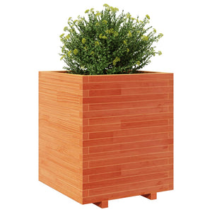 vidaXL Garden Planter Wax Brown 60x60x72.5 cm Solid Wood Pine