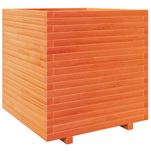 vidaXL Garden Planter Wax Brown 70x70x72.5 cm Solid Wood Pine