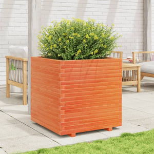 vidaXL Garden Planter Wax Brown 70x70x72.5 cm Solid Wood Pine