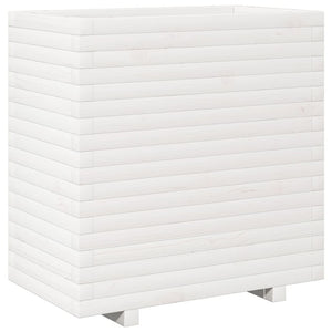 vidaXL Garden Planter White 70x40x72.5 cm Solid Wood Pine