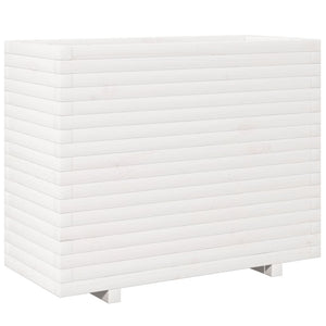 vidaXL Garden Planter White 90x40x72.5 cm Solid Wood Pine