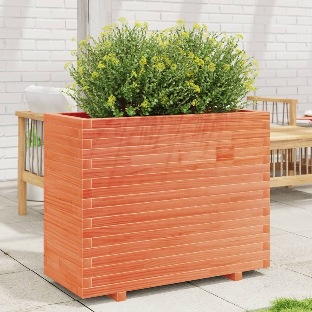 vidaXL Garden Planter Wax Brown 90x40x72.5 cm Solid Wood Pine