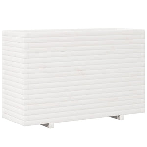 vidaXL Garden Planter White 110x40x72.5 cm Solid Wood Pine