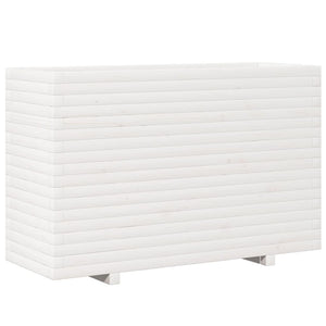 vidaXL Garden Planter White 110x40x72.5 cm Solid Wood Pine