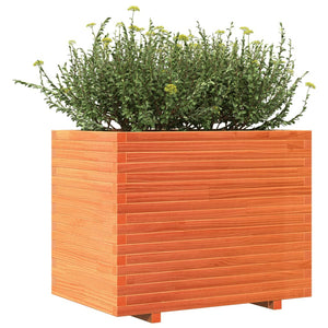 vidaXL Garden Planter Wax Brown 90x60x72.5 cm Solid Wood Pine