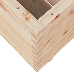 vidaXL Garden Planter 50x50x72 cm Solid Wood Pine