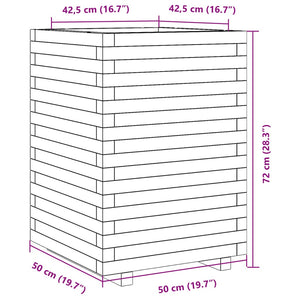 vidaXL Garden Planter 50x50x72 cm Solid Wood Douglas