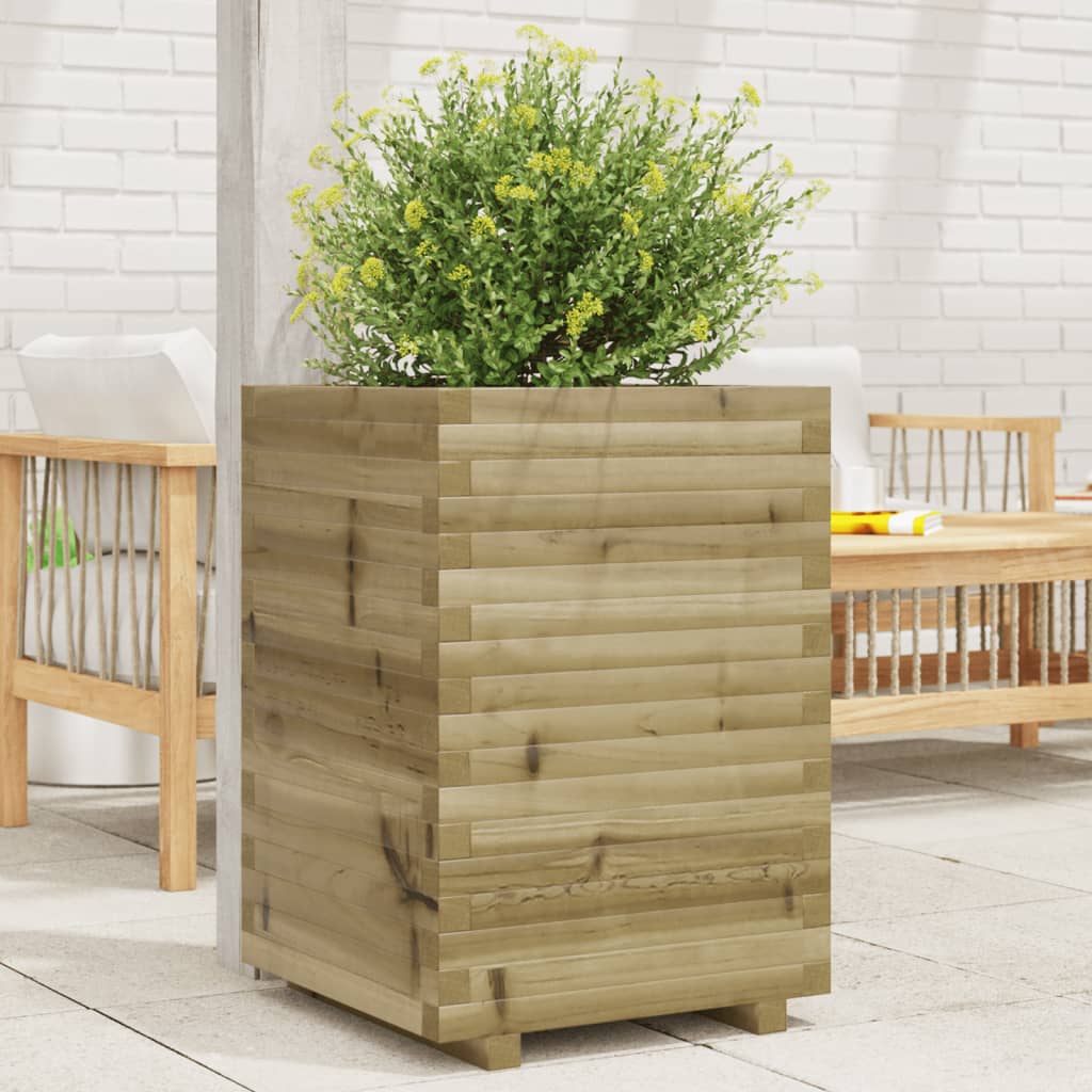 vidaXL Garden Planter 50x50x72 cm Impregnated Wood Pine