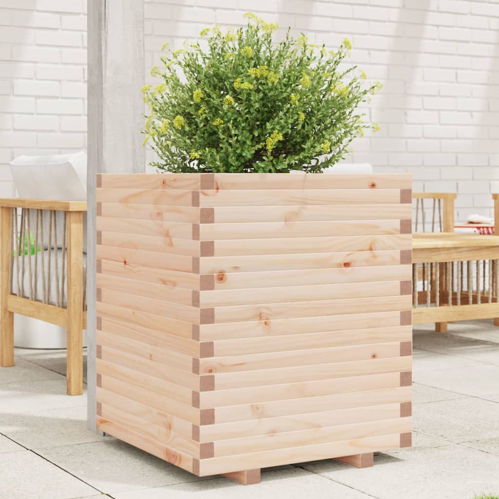 vidaXL Garden Planter 60x60x72 cm Solid Wood Pine