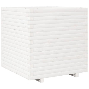 vidaXL Garden Planter White 70x70x72 cm Solid Wood Pine