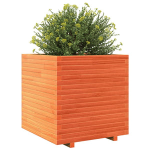 vidaXL Garden Planter Wax Brown 70x70x72 cm Solid Wood Pine