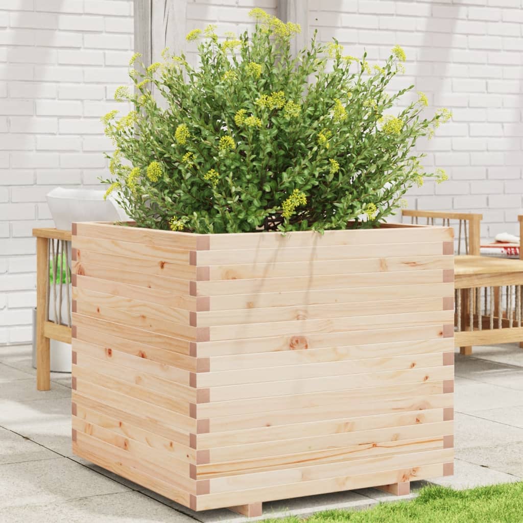 vidaXL Garden Planter 80x80x72 cm Solid Wood Pine