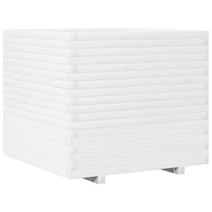 vidaXL Garden Planter White 80x80x72 cm Solid Wood Pine