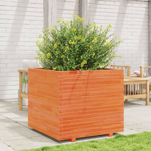 vidaXL Garden Planter Wax Brown 80x80x72 cm Solid Wood Pine