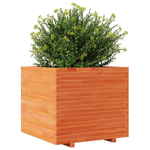 vidaXL Garden Planter Wax Brown 80x80x72 cm Solid Wood Pine