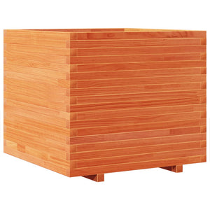 vidaXL Garden Planter Wax Brown 80x80x72 cm Solid Wood Pine