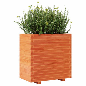 vidaXL Garden Planter Wax Brown 70x40x72 cm Solid Wood Pine