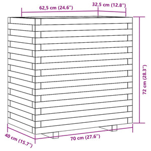 vidaXL Garden Planter 70x40x72 cm Solid Wood Douglas