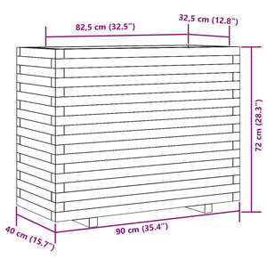 vidaXL Garden Planter 90x40x72 cm Solid Wood Pine