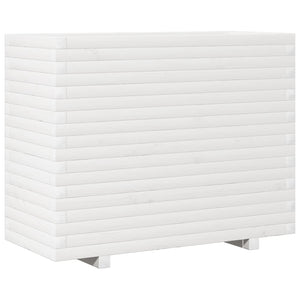 vidaXL Garden Planter White 90x40x72 cm Solid Wood Pine