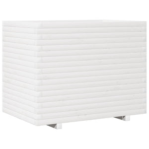 vidaXL Garden Planter White 90x60x72 cm Solid Wood Pine