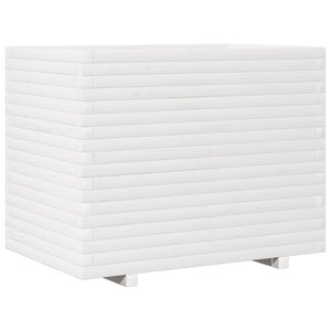 vidaXL Garden Planter White 90x60x72 cm Solid Wood Pine