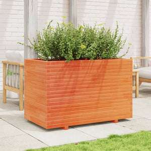 vidaXL Garden Planter Wax Brown 110x60x72 cm Solid Wood Pine