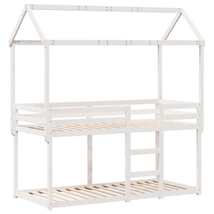 vidaXL Bunk Bed without Mattress White 80x200 cm Solid Wood Pine