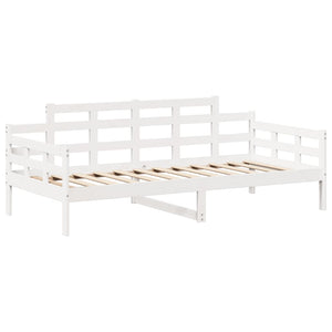 vidaXL Day Bed with Roof without Mattress White 90x200 cm Solid Wood