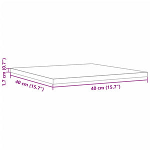 vidaXL Table Top 40x40x1.7 cm Square Solid Wood Pine